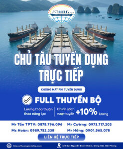 Hoang Anh Shipping is hiring full ship crew